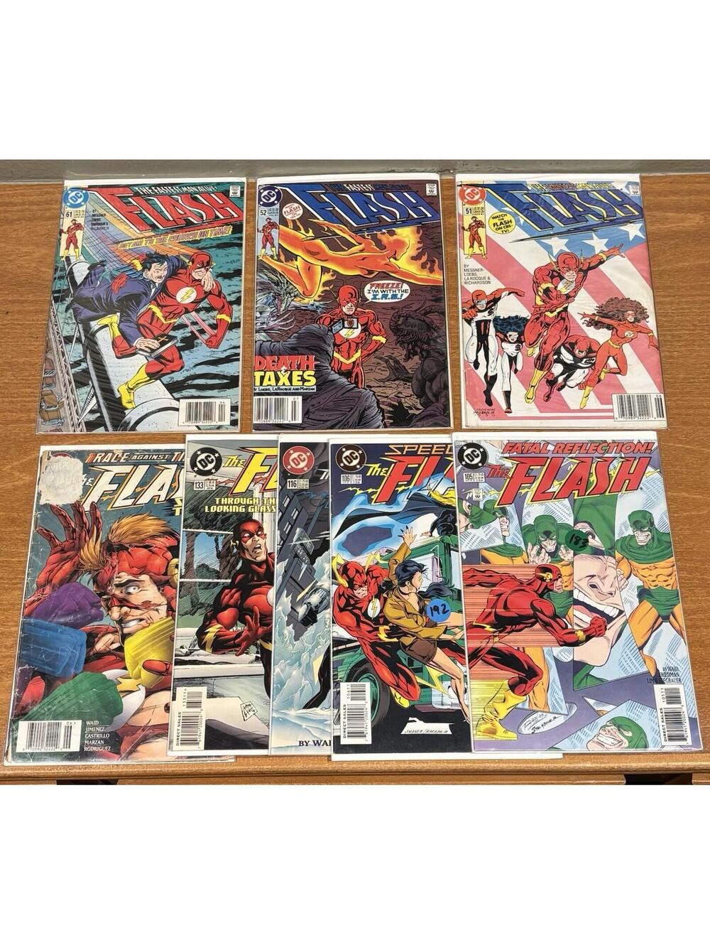 The Flash Comic Lot DC #51 52 61 105 106 116 133 + Bonus Issue